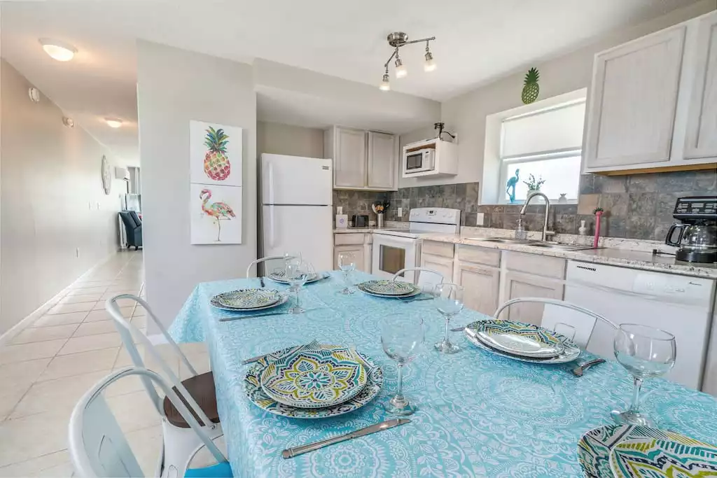 Kitchen and dining area
